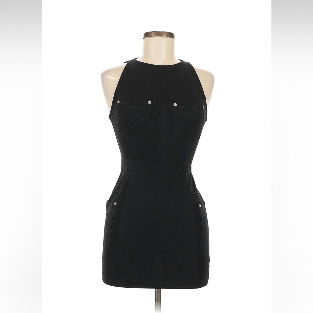 Versace Jeans Couture Black Halter Dress